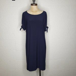 Ronni Nicole Blue Dress W/ O Ring Tie Sleeves Size 8